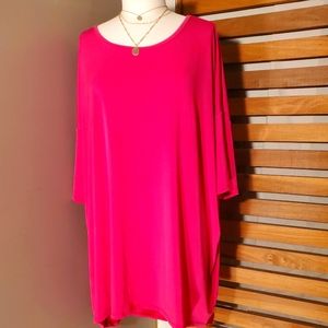 SS0328 3XL Rose Silky material Irma Tunic